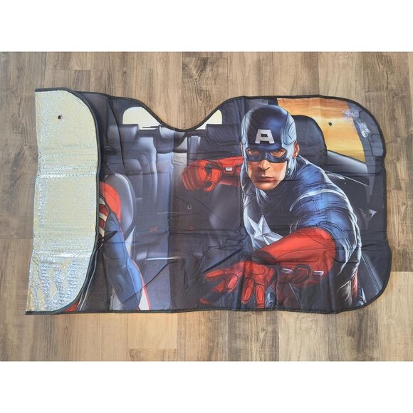 Captain America & Spider-Man Car Sunshade | Front Windshield Sunshade - Picture 7 of 8